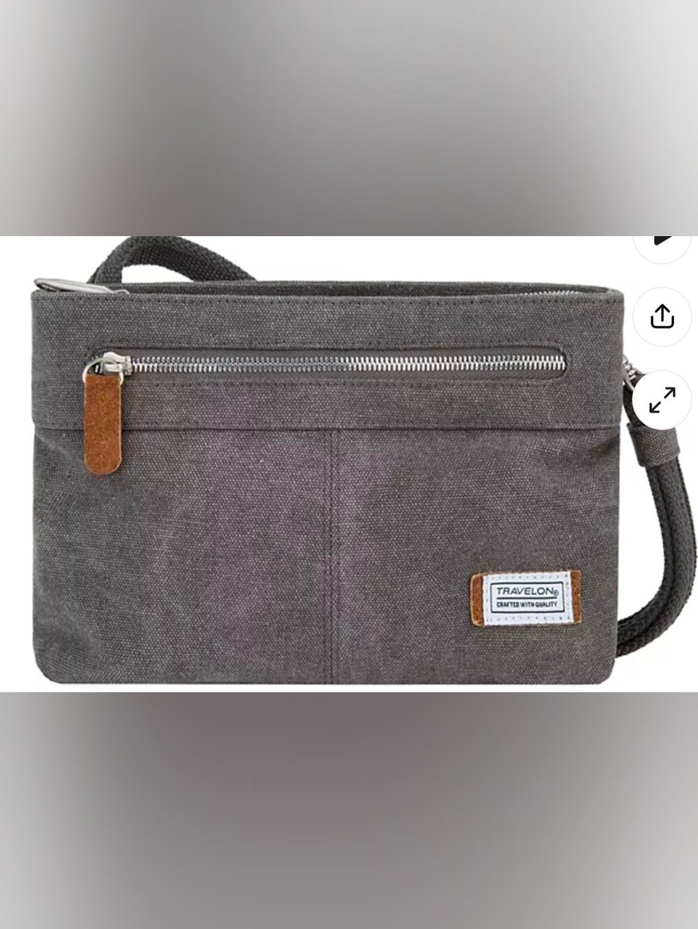 Travelon, Anti-Theft Heritage Crossbody Bag, Pewter